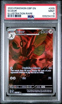 2023 Pokemon Obf En-obsidian Flames 205 Scizor Illustration Rare PSA