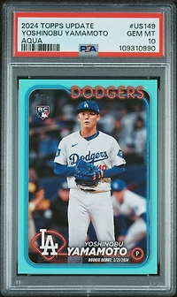 2024 Topps Update Us149 Yoshinobu Yamamoto Aqua PSA 10