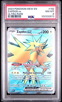 2023 Pokemon Mew En-151 192 Zapdos Ex Ultra Rare PSA