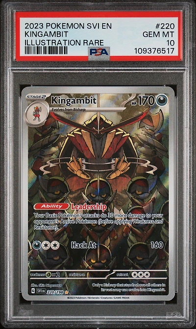2023 Pokemon Svi En-scarlet & Violet 220 Kingambit Illustration Rare PSA