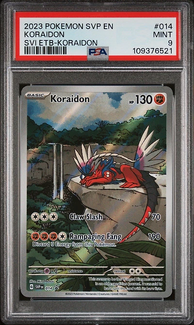 2023 Pokemon Svp En-sv Black Star Promo 014 Koraidon Scarlet & Violet Elite Trainer Box-koraidon PSA