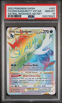 2022 Pokemon Sword & Shield Astral Radiance 197 Full Art/hisuian Samurott Vstar Secret PSA 10