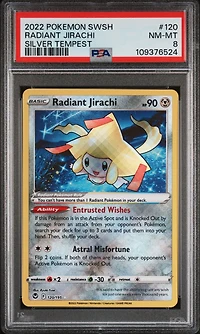 2022 Pokemon Sword & Shield Silver Tempest 120 Radiant Jirachi PSA