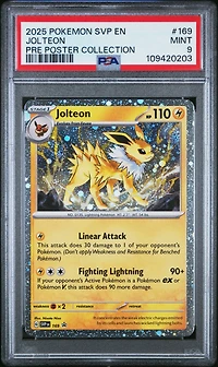2025 Pokemon Svp En-sv Black Star Promo 169 Jolteon Prismatic Evolutions Poster Collection PSA