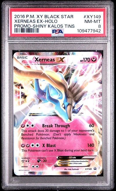 2016 Pokemon Xy Black Star Promo Xy149 Xerneas Ex-holo Shiny Kalos Tins PSA