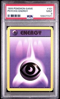 1999 Pokemon Game 101 Psychic Energy PSA