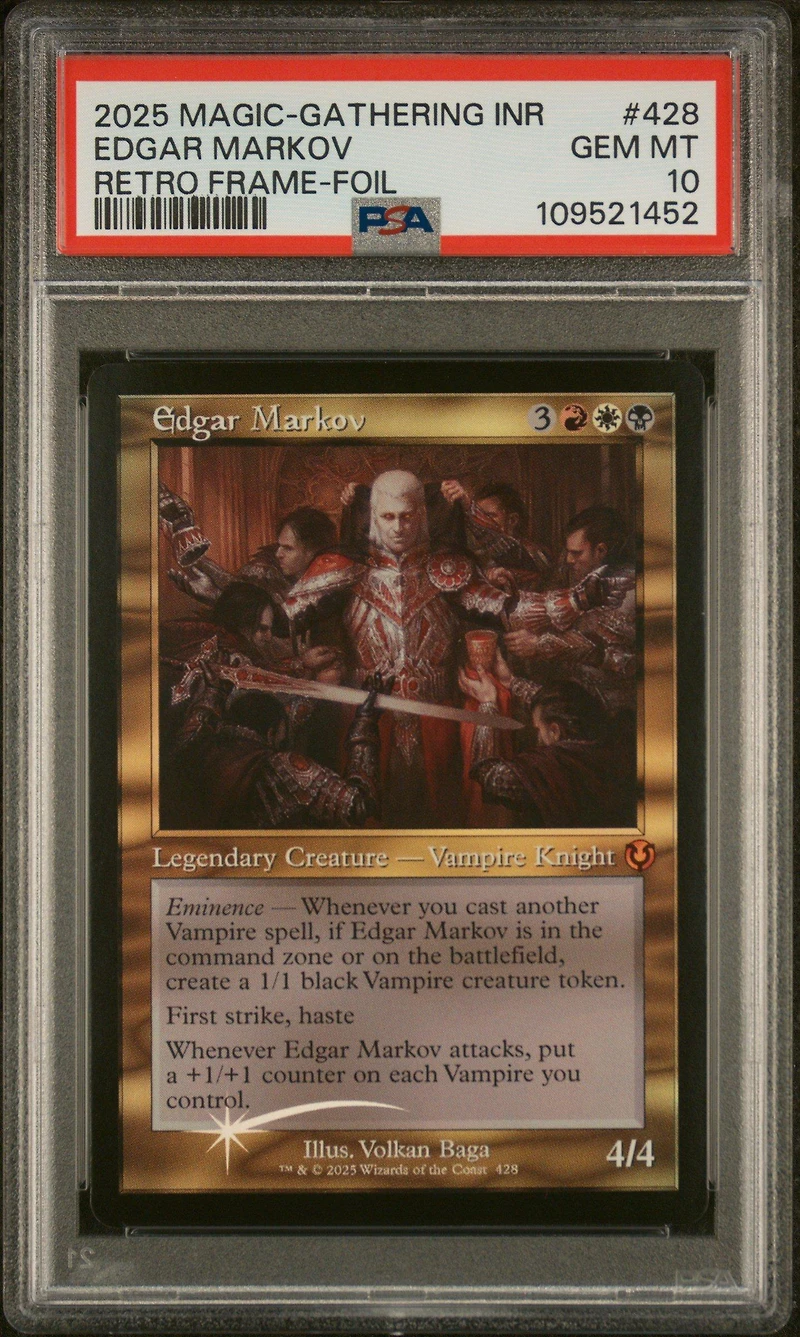 2025 Magic The Gathering Innistrad Remastered 428 Edgar Markov Retro Frame-foil PSA 10