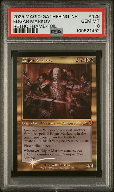 2025 Magic The Gathering Innistrad Remastered 428 Edgar Markov Retro Frame-foil PSA 10