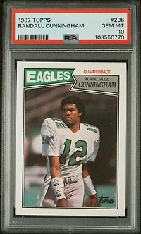 1987 Topps 296 Randall Cunningham PSA