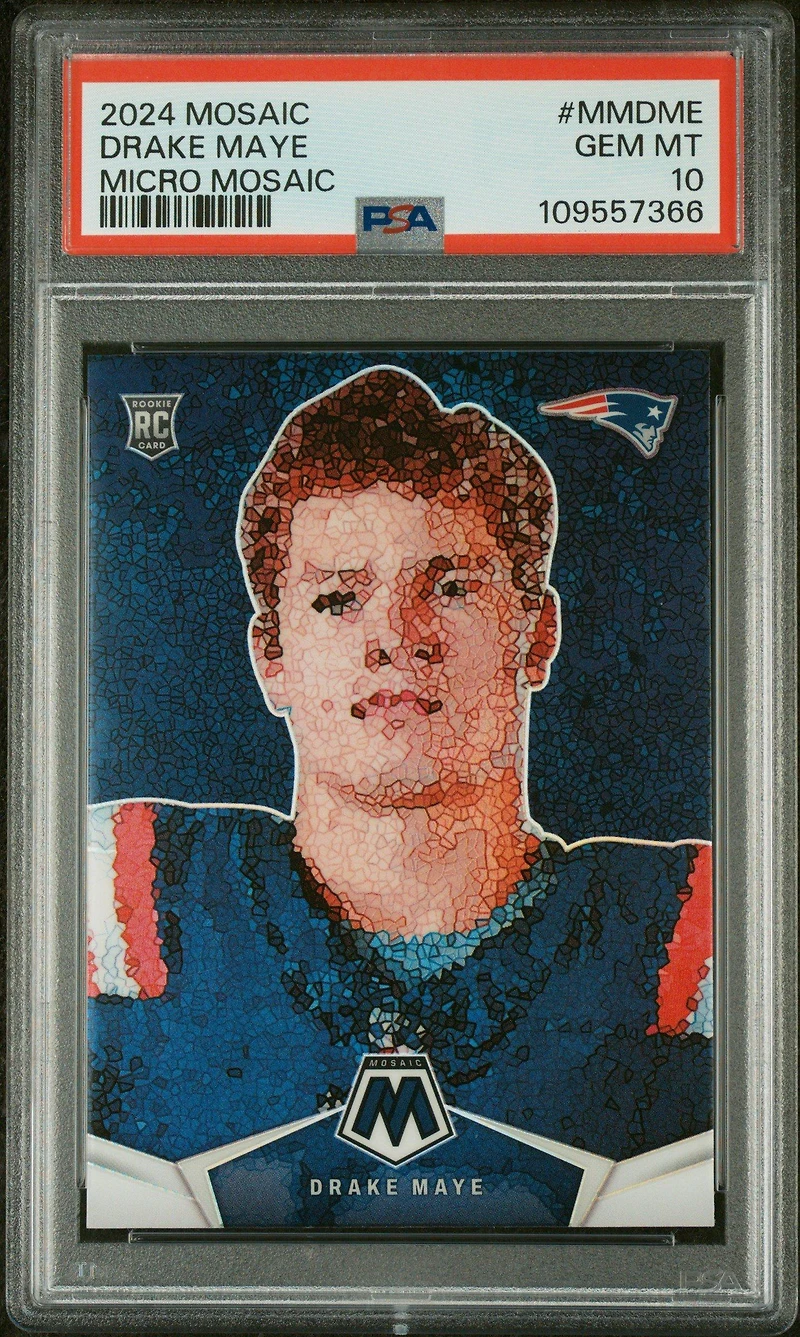 2024 Panini Mosaic Micro Mosaic Mmdme Drake Maye PSA 10