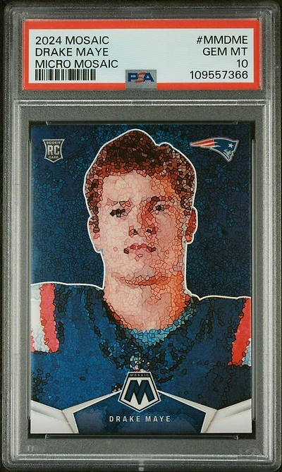 2024 Panini Mosaic Micro Mosaic Mmdme Drake Maye PSA 10
