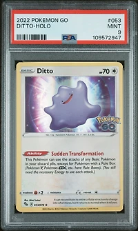 2022 Pokemon Go 053 Ditto-holo PSA 9