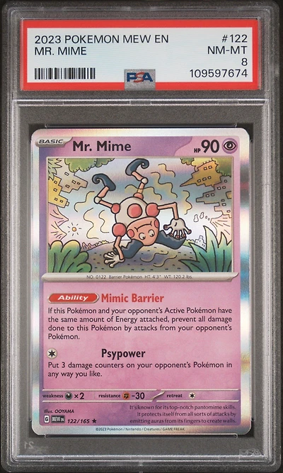 2023 Pokemon Mew En-151 122 Mr. Mime PSA