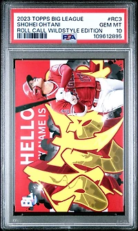 2023 Topps Big League Roll Call Wildstyle Edition Rc3 Shohei Ohtani PSA 10