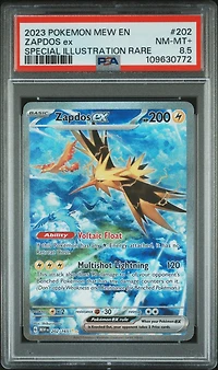 2023 Pokemon Mew En-151 202 Zapdos Ex Special Illustration Rare PSA NM-MT+ 8.5