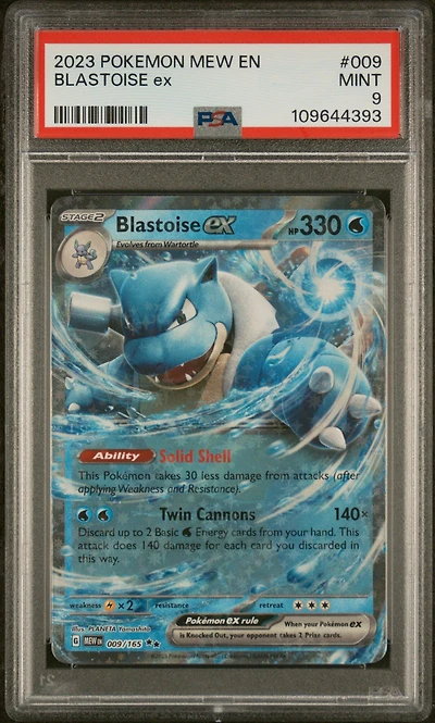 2023 Pokemon Mew En-151 Blastoise Ex PSA