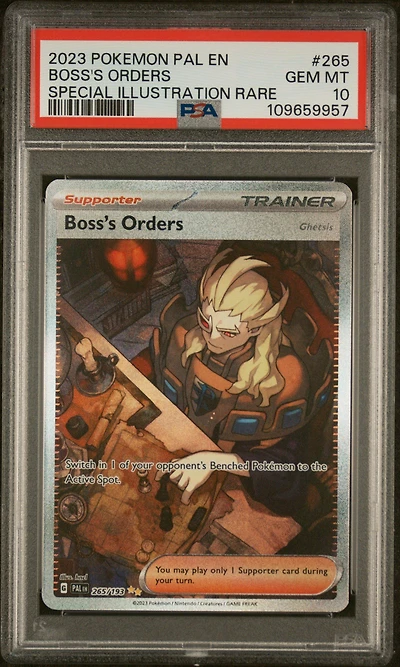 2023 Pokemon Pal En-paldea Evolved 265 Boss's Orders Special Illustration Rare PSA