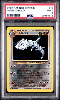 2000 Pokemon Neo Genesis 15 Steelix-holo PSA 9