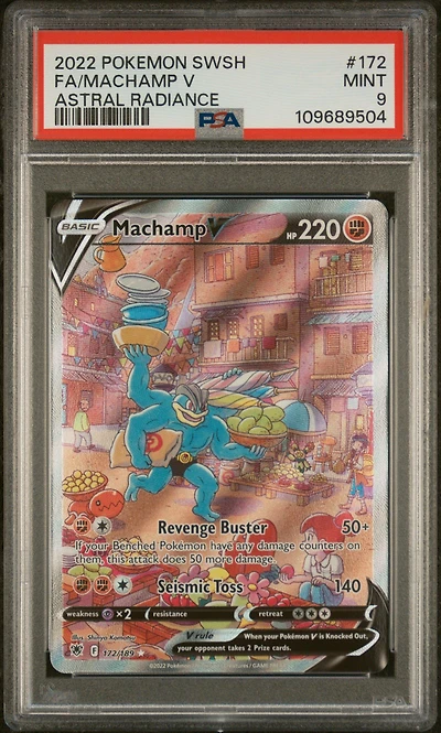 2022 Pokemon Sword & Shield Astral Radiance 172 Full Art/machamp V PSA