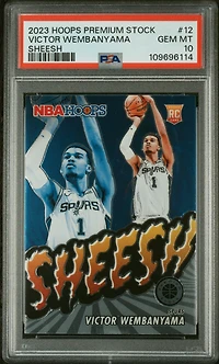 2023 Panini Hoops Premium Stock Sheesh 12 Victor Wembanyama PSA 10
