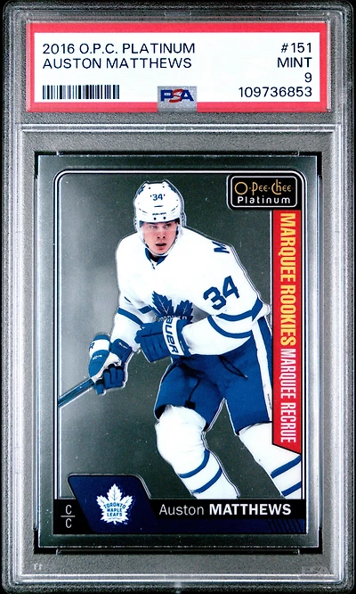 2016 O-pee-chee Platinum 151 Auston Matthews PSA