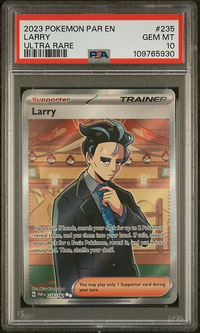 2023 Pokemon Par En-paradox Rift 235 Larry Ultra Rare PSA 10