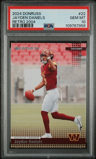 2024 Panini Donruss Retro 2004 22 Jayden Daniels PSA 10