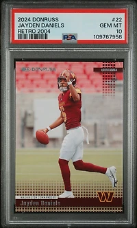 2024 Panini Donruss Retro 2004 22 Jayden Daniels PSA 10
