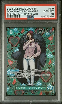 2024 One Piece Japanese Op09-emperors In The New World 119 Donquixote Rosinante Special Alternate Art PSA 10