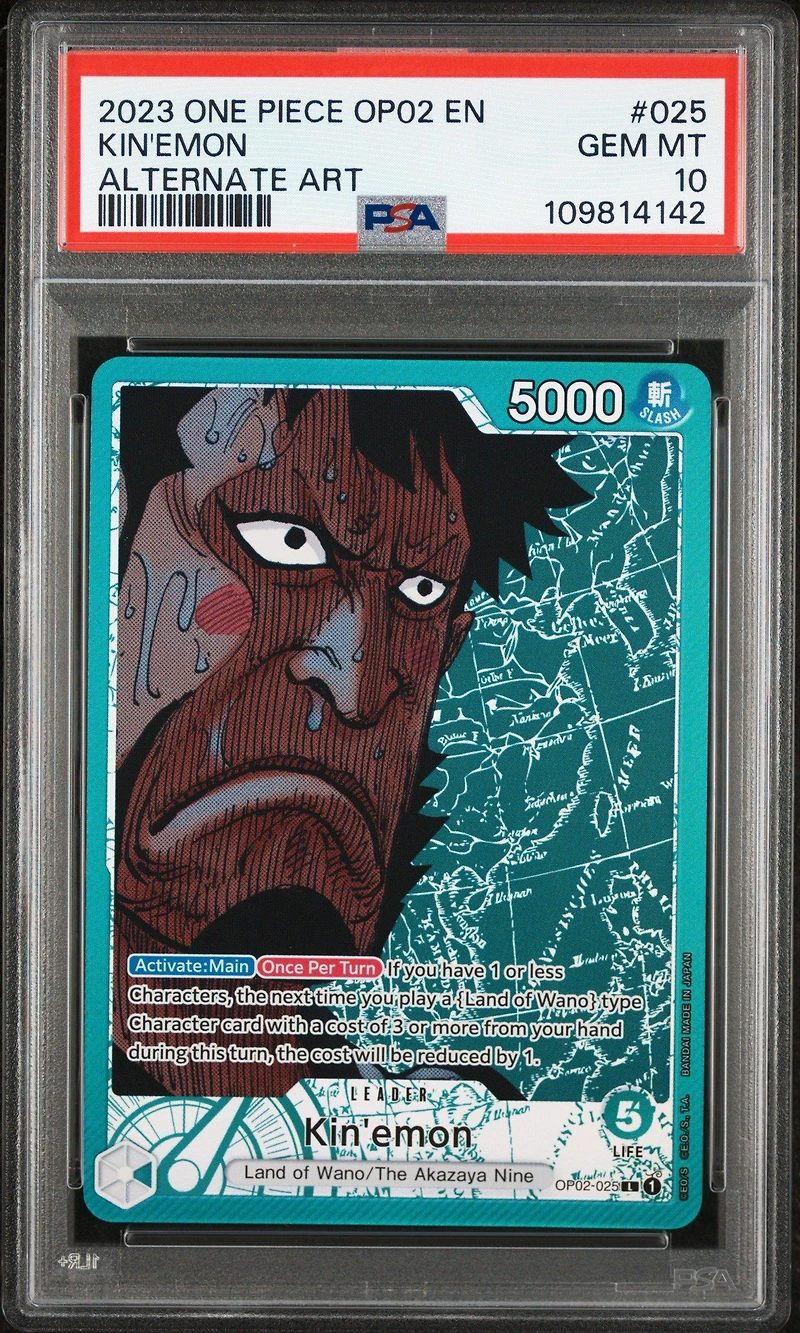 2023 One Piece Op02-paramount War 025 Kin'emon Alternate Art PSA 10