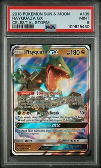 2018 Pokemon Sun & Moon Celestial Storm 109 Rayquaza Gx PSA
