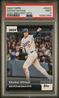 2025 Topps 2024 Greatest Hits Gh23 Shohei Ohtani PSA 9