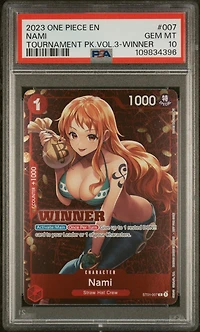 2023 One Piece Promos 007 Nami Tournament Pack Vol.3-winner PSA