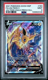 2021 Pokemon Swsh Black Star Promo 183 Full Art/jolteon V Jolteon Vmax Premium Collection PSA