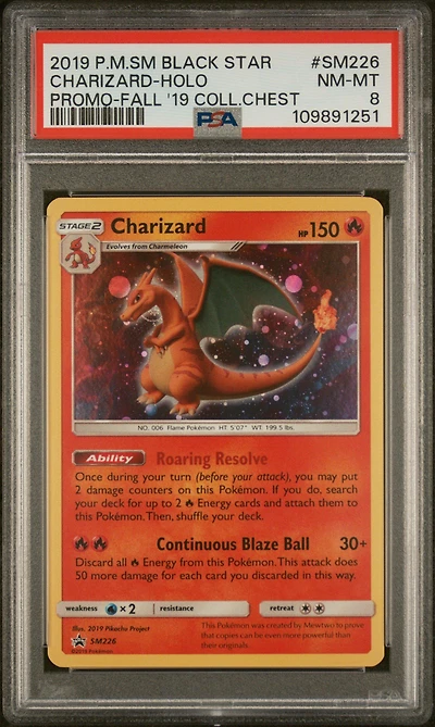 2019 Pokemon Sm Black Star Promo Sm226 Charizard-holo Fall 2019 Collector Chest PSA