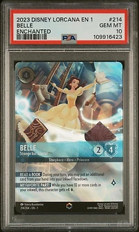 2023 Disney Lorcana En 1-the First Chapter 214 Belle - Strange But Special Enchanted PSA 10