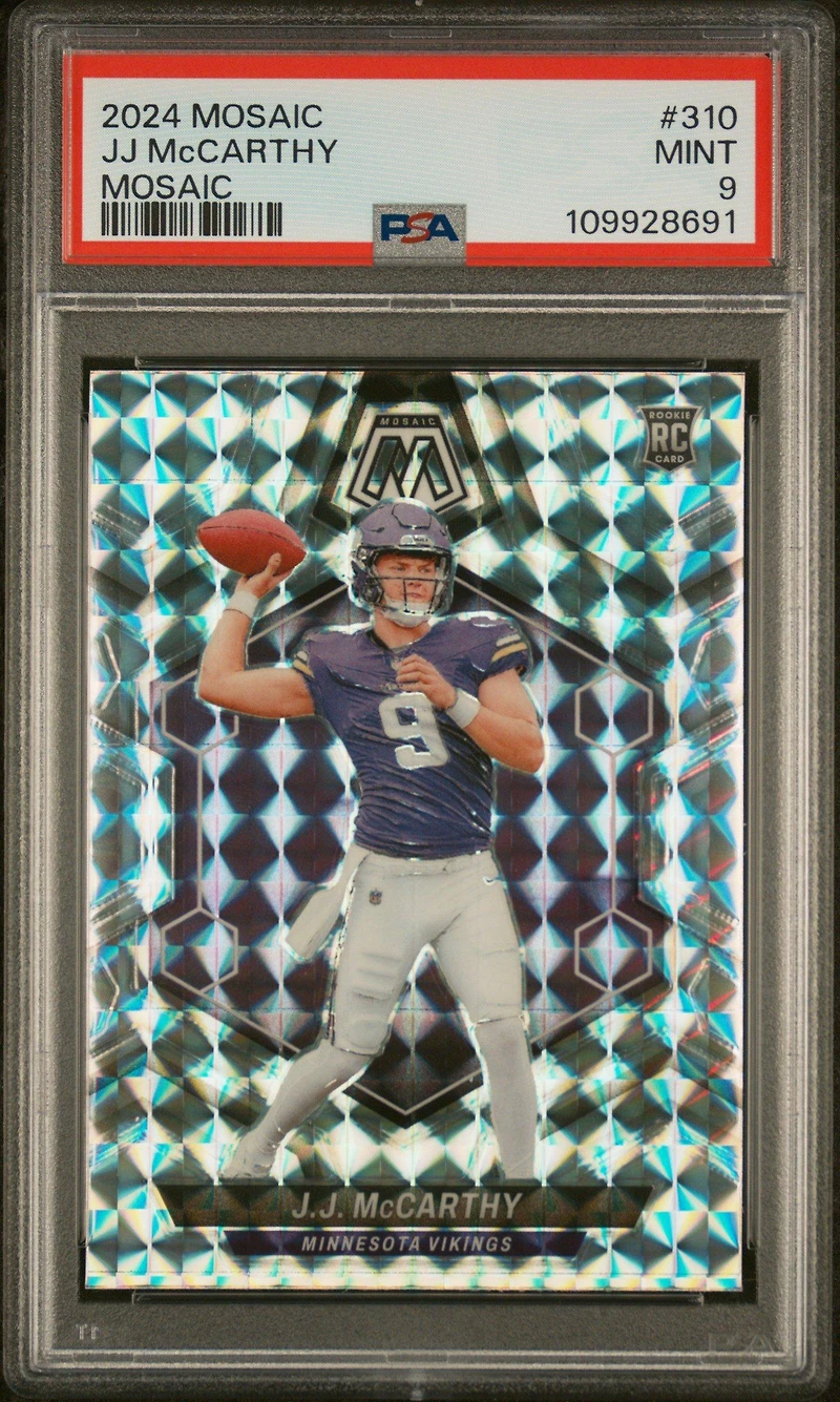 2024 Panini Mosaic 310 Jj Mccarthy Mosaic PSA 9