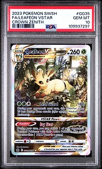 2023 Pokemon Sword And Shield Crown Zenith Gg35 Full Art/leafeon Vstar PSA
