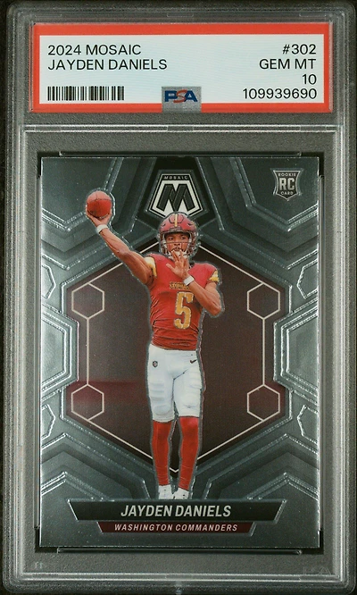 2024 Panini Mosaic 302 Jayden Daniels PSA 10