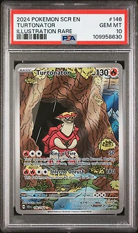 2024 Pokemon Scr En-stellar Crown 146 Turtonator Illustration Rare PSA 10