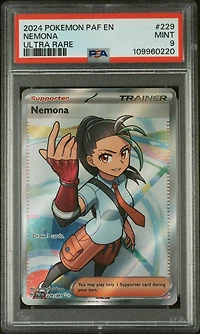 2024 Pokemon Paf En-paldean Fates 229 Nemona Ultra Rare PSA 9
