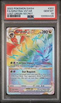 2022 Pokemon Sword & Shield Lost Origin Full Art/giratina Vstar Secret PSA