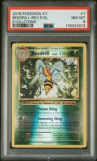 2016 Pokemon Xy Evolutions 7 Beedrill-reverse Foil PSA