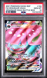 2021 Pokemon Swsh Black Star Promo 102 Full Art/venusaur Vmax Venusaur Vmax Battle Box PSA