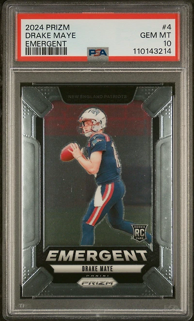2024 Panini Prizm Emergent 4 Drake Maye PSA 10