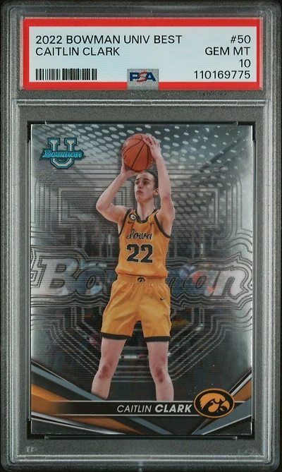 Bowman University Best Caitlin Clark PSA