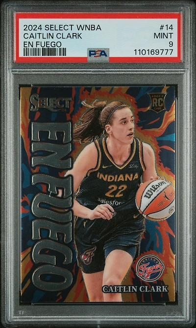 2024 Panini Select Wnba En Fuego 14 Caitlin Clark PSA 9