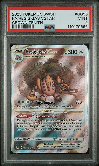 2023 Pokemon Sword And Shield Crown Zenith Gg55 Full Art/regigigas Vstar PSA