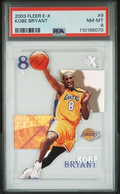 2003 Fleer E-x 9 Kobe Bryant PSA 8