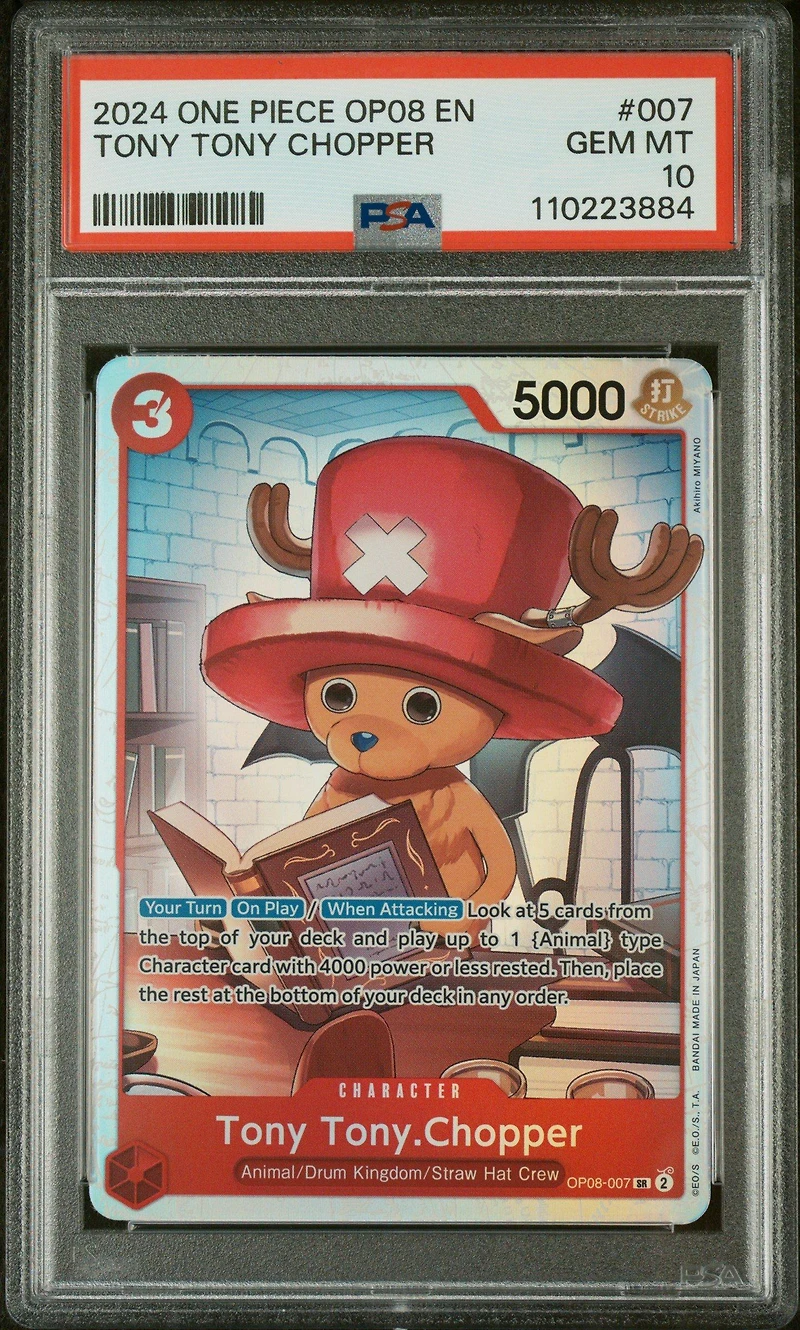 2024 One Piece Op08-two Legends 007 Tony Tony Chopper PSA 10